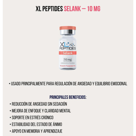 PEPTIDES XL SELANK 10MG  ANSIEDAD E EMOCIONAL